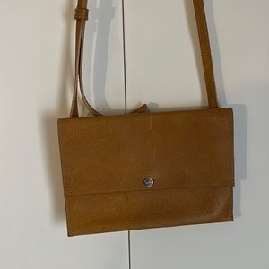 Shinola leather crossbody, tan